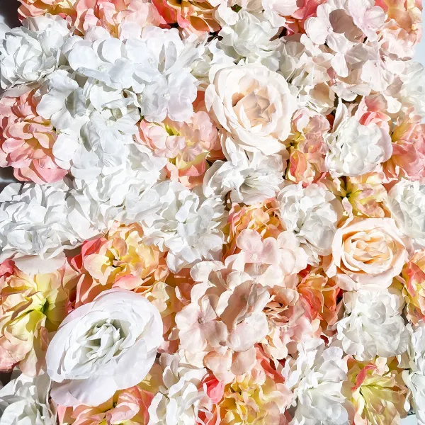 5 PCS Artificial Flower Wall Panels 16 x 24 AFaux Floral Backdrop