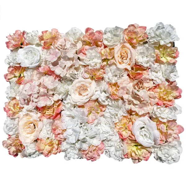 5 PCS Artificial Flower Wall Panels 16 x 24 AFaux Floral Backdrop