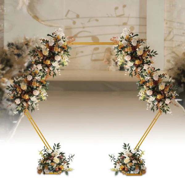 Hexagon Wedding Arch for Ceremony ,Arch Backdrop Stand Party Metal Arch Stand Wedding Background Door for Wedding Birthday Party Hexagon Wedding Arch for Ceremony ,Arch Backdrop Stand Party Metal Arch Stand Wedding Background Door for Wedding Birthday Party