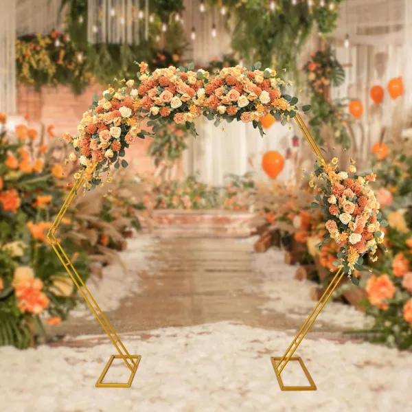 Hexagon Wedding Arch for Ceremony ,Arch Backdrop Stand Party Metal Arch Stand Wedding Background Door for Wedding Birthday Party Hexagon Wedding Arch for Ceremony ,Arch Backdrop Stand Party Metal Arch Stand Wedding Background Door for Wedding Birthday Party