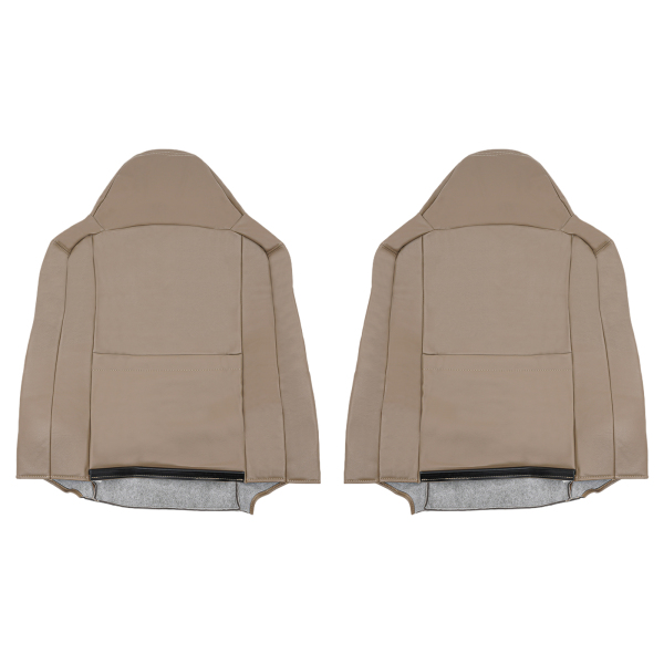 Seat Covers Fit for 2002-2007 Ford F250 F350 Super Duty Lariat Driver Passenger,Tan