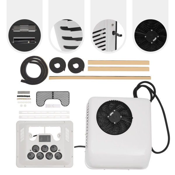 6000BTU 12V Heat & Cool Universal A/C For Caravan Motorhome RV Air Conditioner