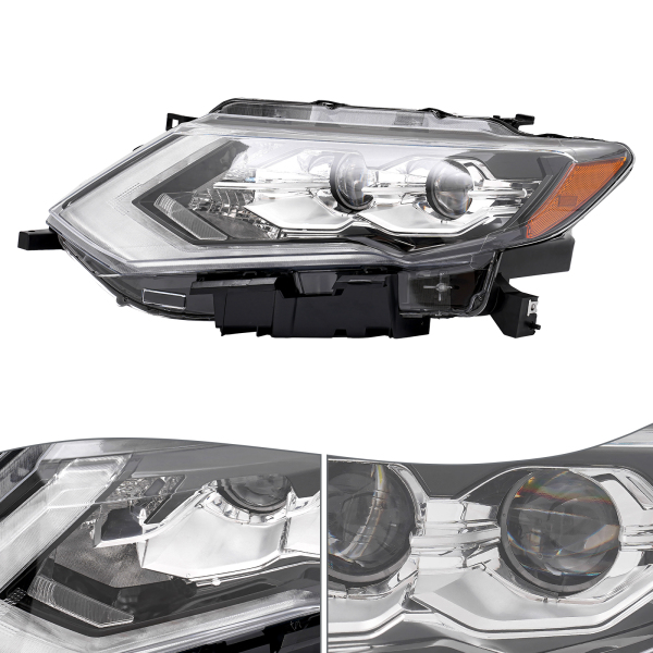 Left Side LED Headlight, Headlight For 2017-2020 Nissan Rogue SL, Headlight Assembly