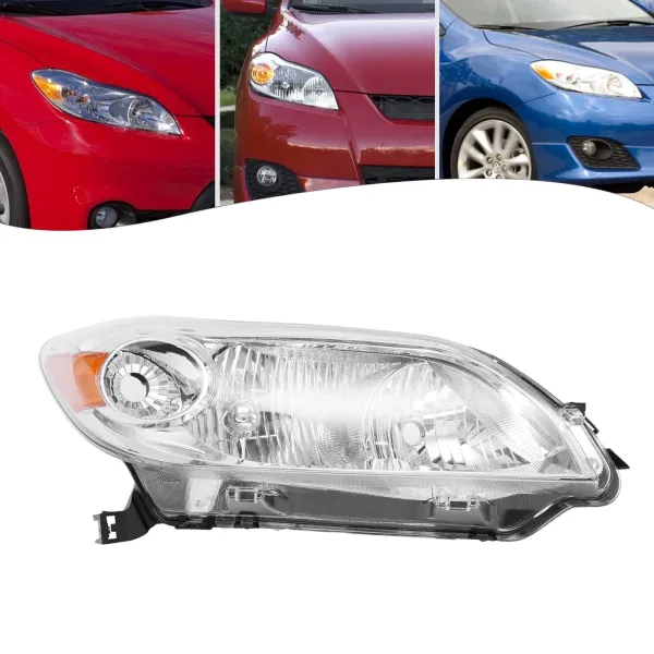 Headlight For 2009-2012 2013 2014 Toyota Matrix Wagon Halogen Headlights Headlamps Replacement Right Side