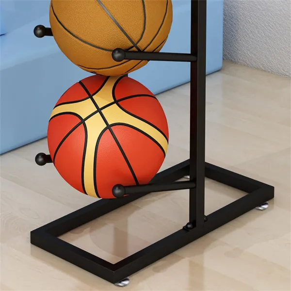 Metal Basketball Storage Rack,Double-Side Basketball Racks for Balls (4 Layer) Metal Basketball Storage Rack,Double-Side Basketball Racks for Balls (4 Layer)