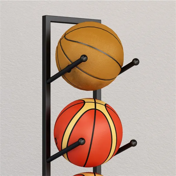Metal Basketball Storage Rack,Double-Side Basketball Racks for Balls (4 Layer) Metal Basketball Storage Rack,Double-Side Basketball Racks for Balls (4 Layer)