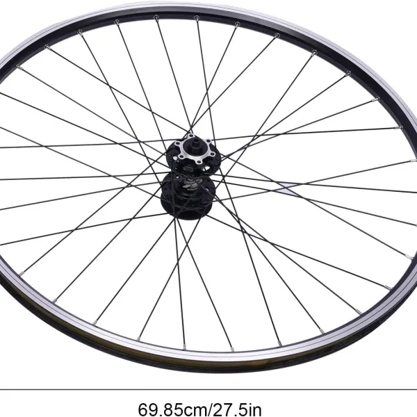 Mountain Bike Wheelset Bike Wheels Aluminum Alloy Rim Disc Brake MTB Wheelset, Quick Release Front Rear Wheels