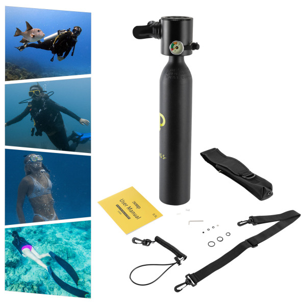 Mini Inflatable Diving Tank for Divers Underwater Breathing Equipment Diving Cylinders with 5-10 Minutes Diving Oxygen Tank