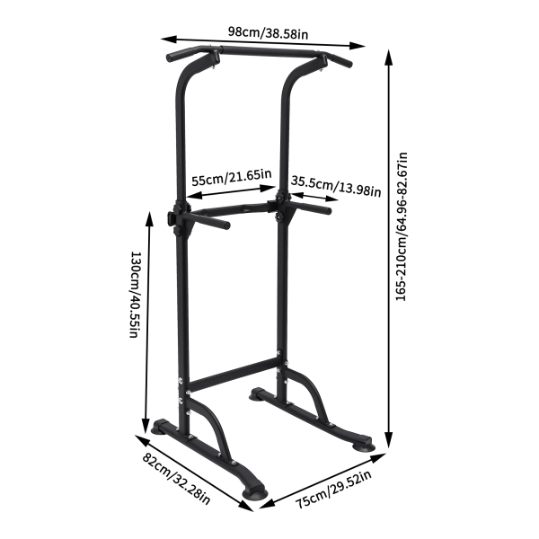Power Tower Pull Up Bar Station Workout Dip Station for Home Gym Strength Training Fitness Equipmen
