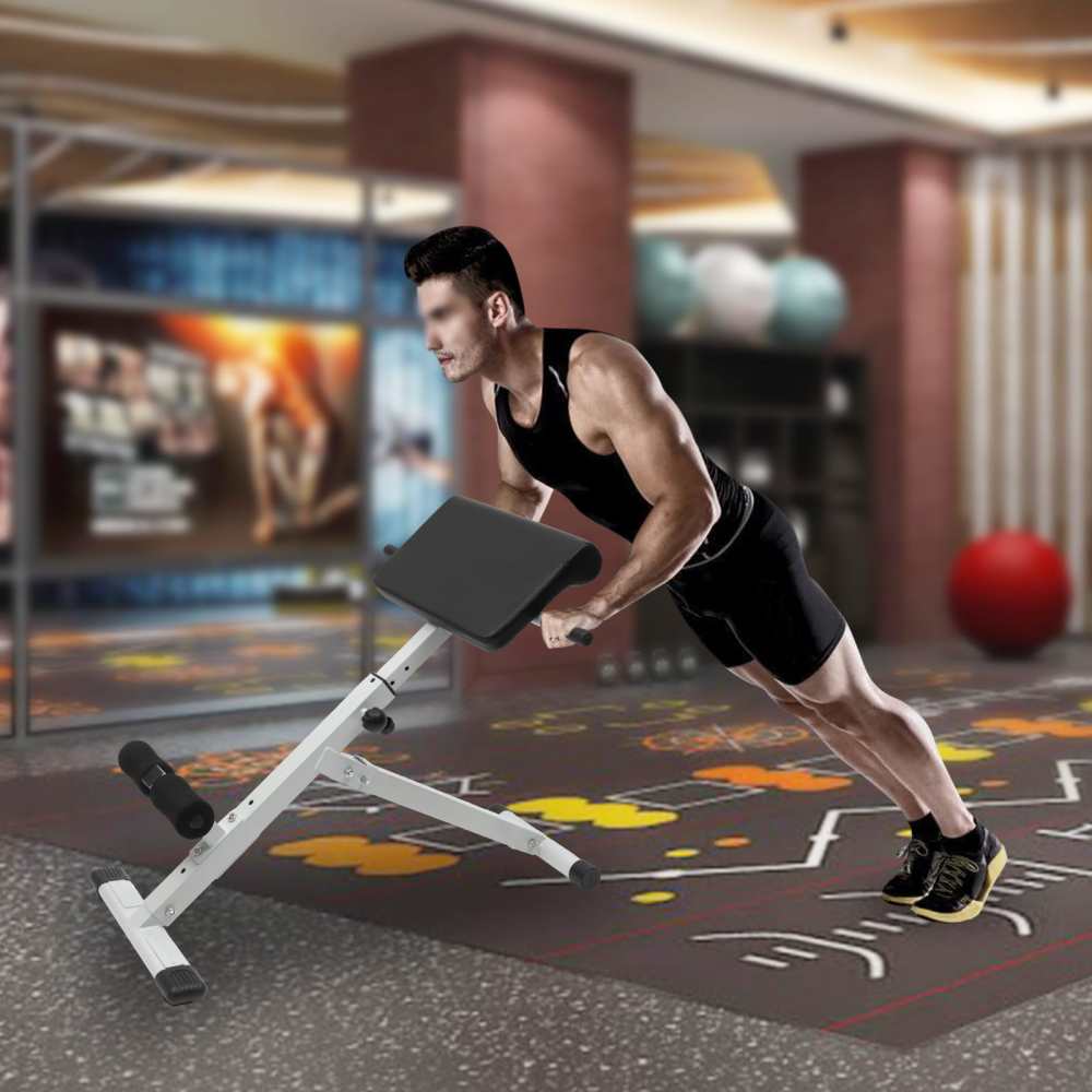 Folding Hyperextension Bench Roman Chair, Adjustment 39-45