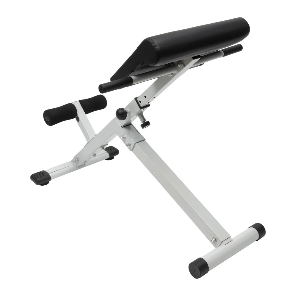 Folding Hyperextension Bench Roman Chair, Adjustment 39-45" Roman Bench Back Extension Machine for Home Gym Load 330lbs
