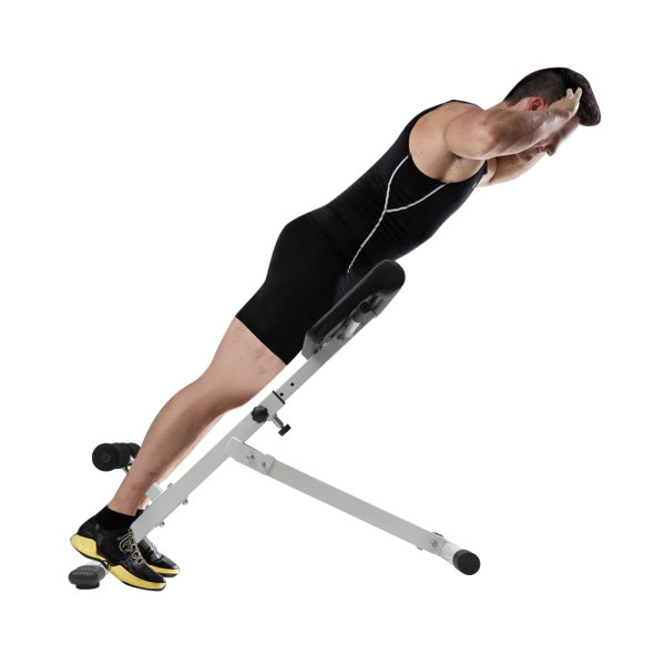 Folding Hyperextension Bench Roman Chair, Adjustment 39-45" Roman Bench Back Extension Machine for Home Gym Load 330lbs Folding Hyperextension Bench Roman Chair, Adjustment 39-45" Roman Bench Back Extension Machine for Home Gym Load 330lbs