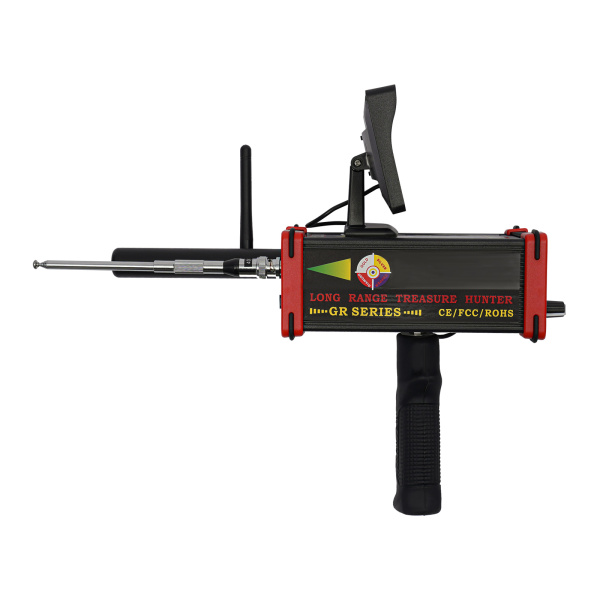 Gold Metal Detector Long Range Metal Finder Black Mini Long Range Detector Wide Detection Range with a Clear LED Display Screen Anti-slip Handle Headphones